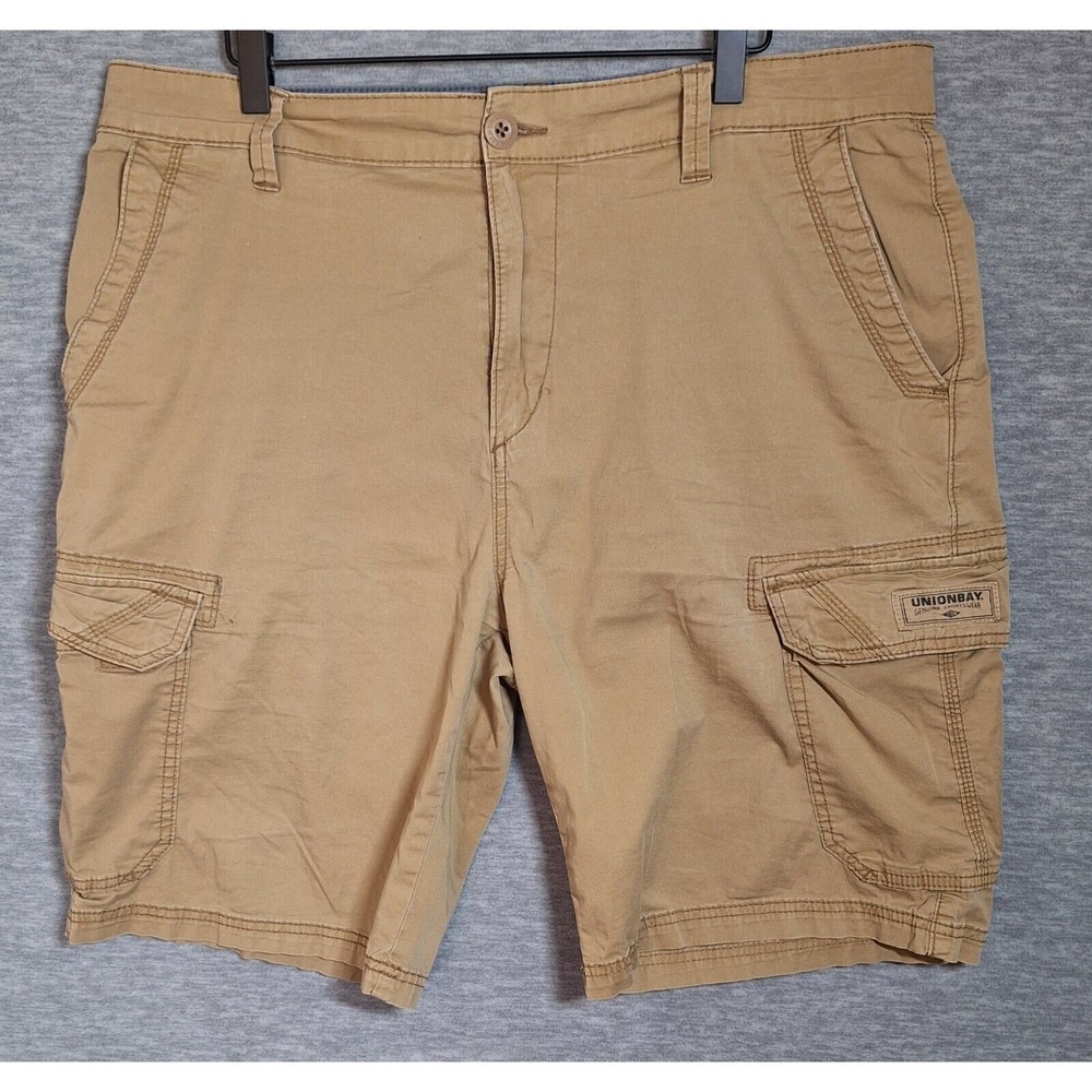 Union Bay Cargo Shorts Mens Adult 38 Khaki  Outdoor Hiking Utility Palm Vintage